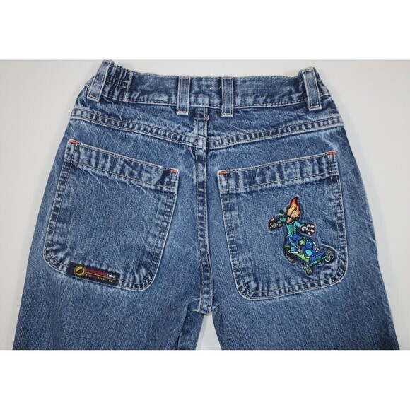JNCO Flamehead Jeans Kids Youth Size 6 Baggy Skater y2k - Picture 1 of 9